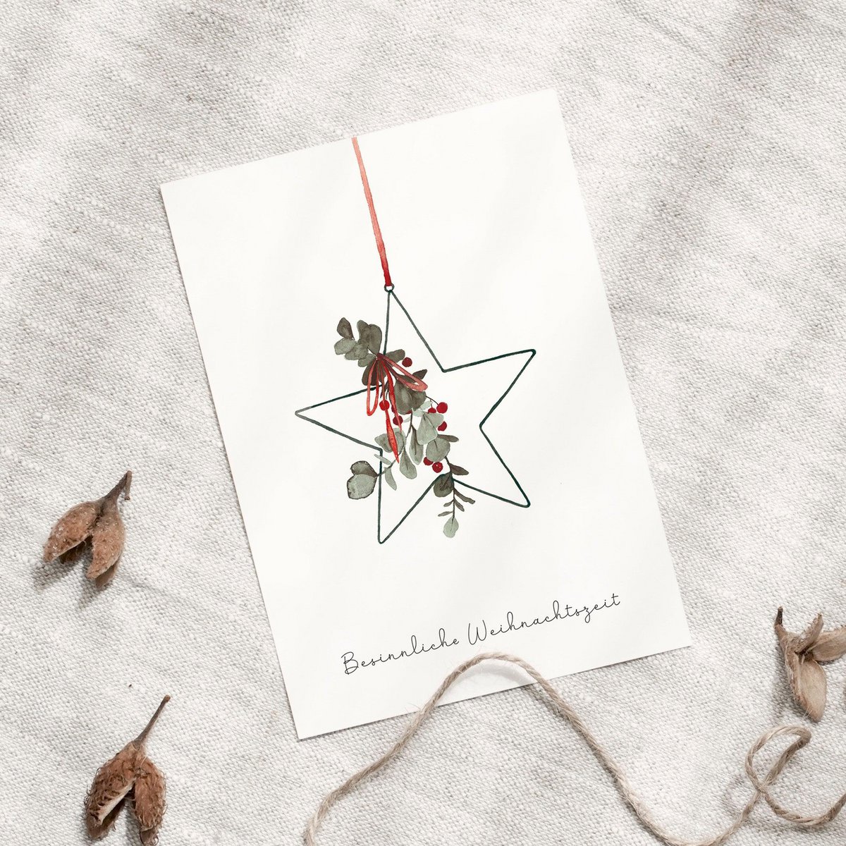 Ansichtkaart - Kerstster