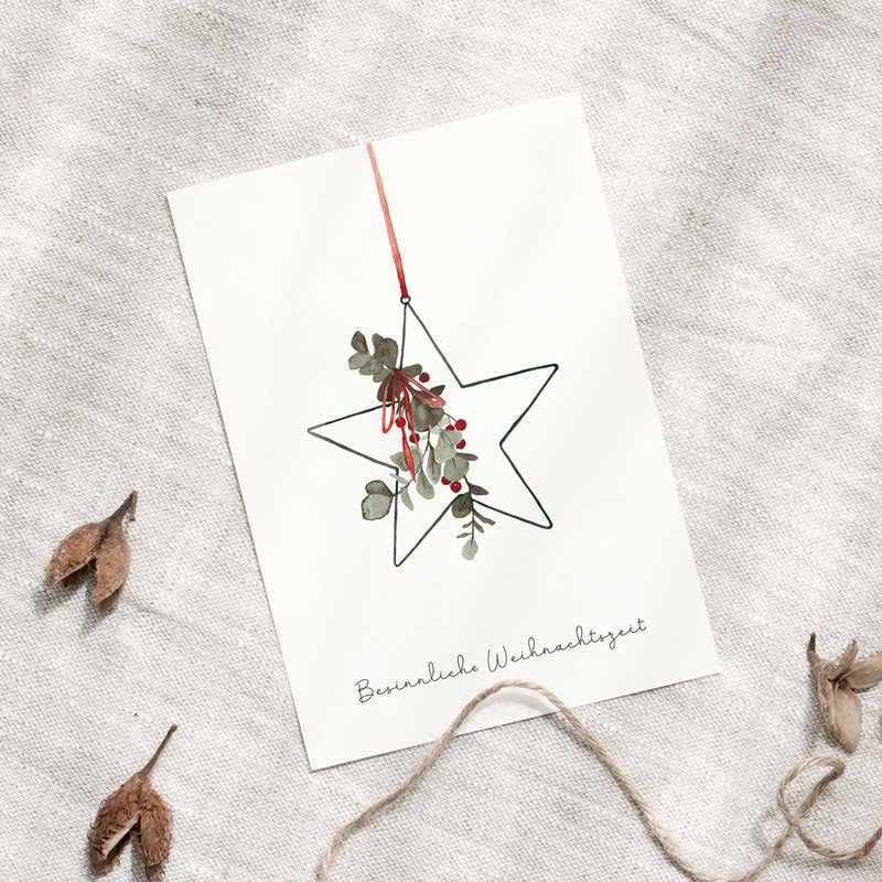 Ansichtkaart - Kerstster