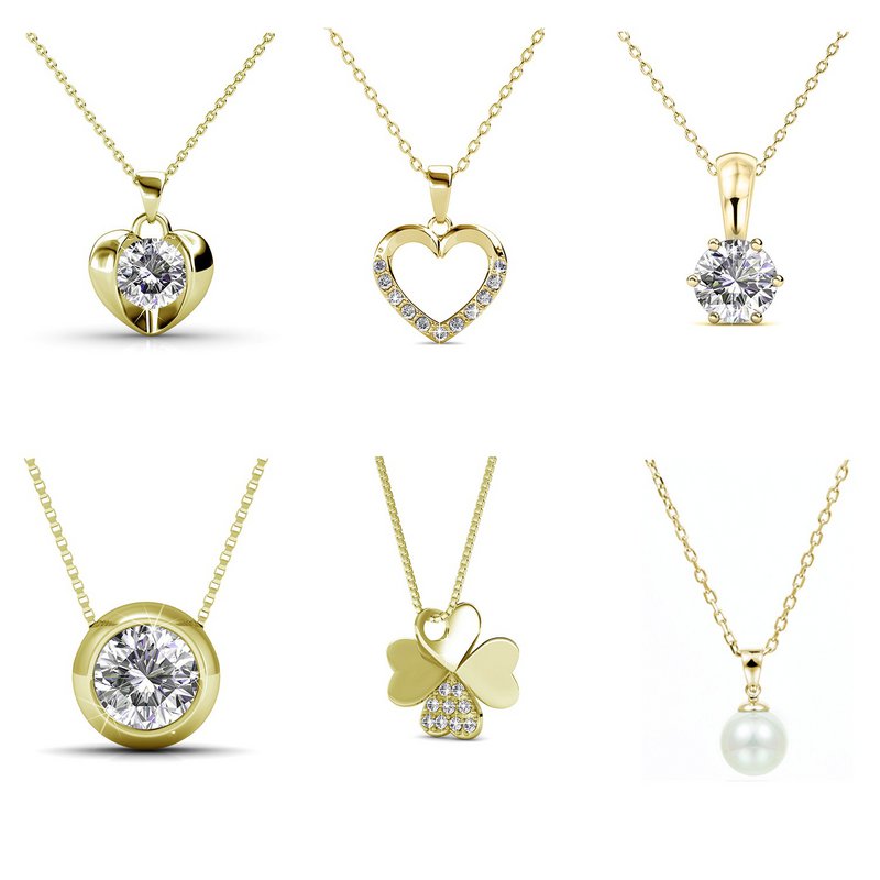 Advent calendar Heart box - 14 jewels - Gold finish