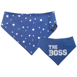 Reversible bandana "the boss" indigo/stars
