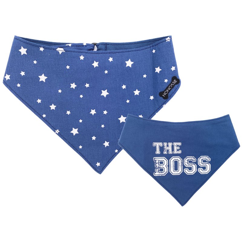 Pañuelo reversible "the boss" añil/estrellas