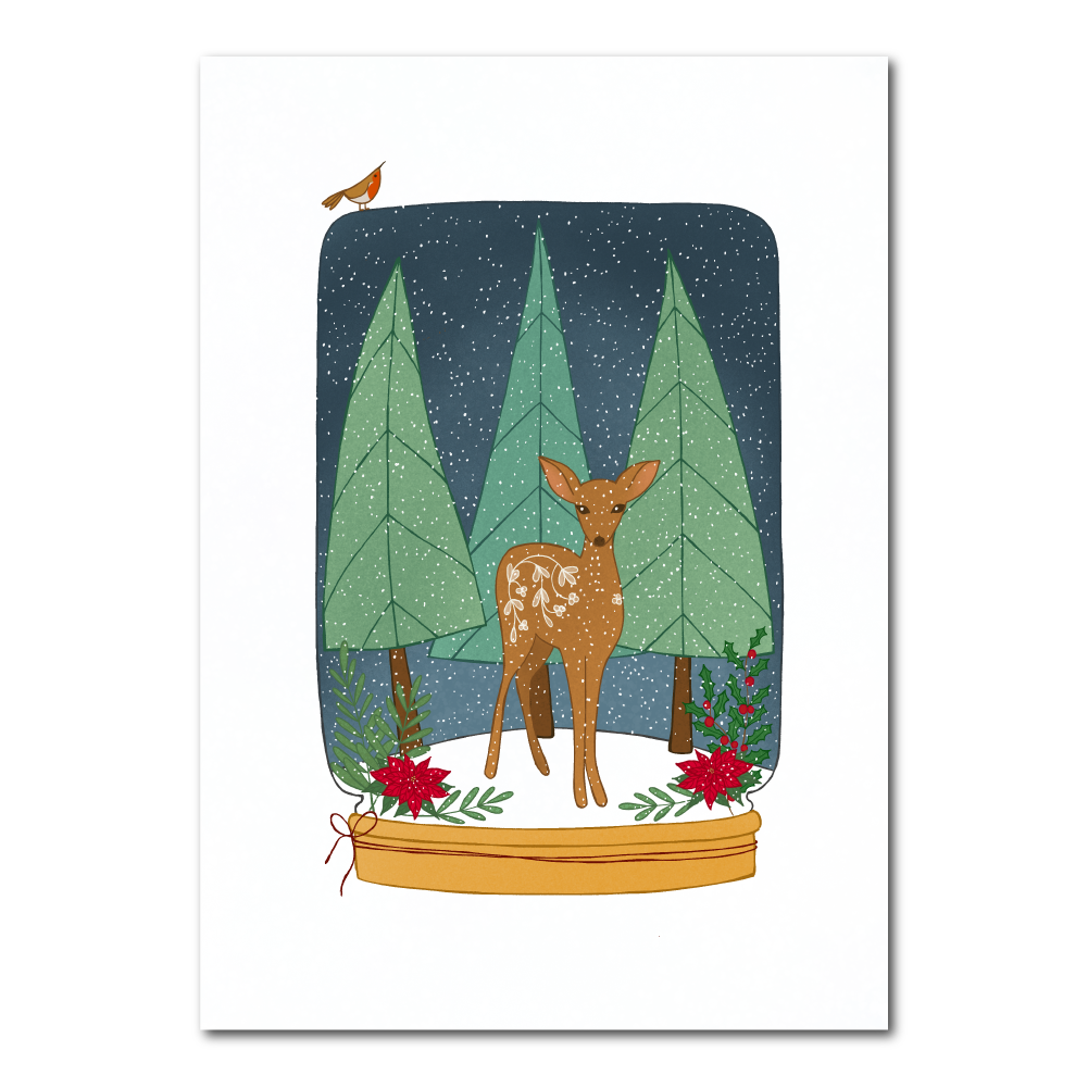 Hertje - kerstkaart