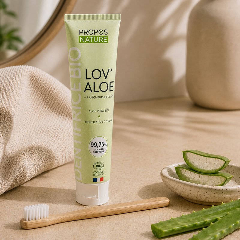 ØKOLOGISK TANDPASTA MED Aloe VERA LOV'ALOE - SANS FLUOR -75ML