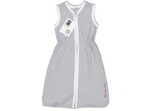 Schlafsack grau melange - weiß