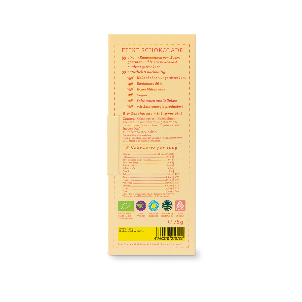 CHOCQLATE organic chocolate GINGER