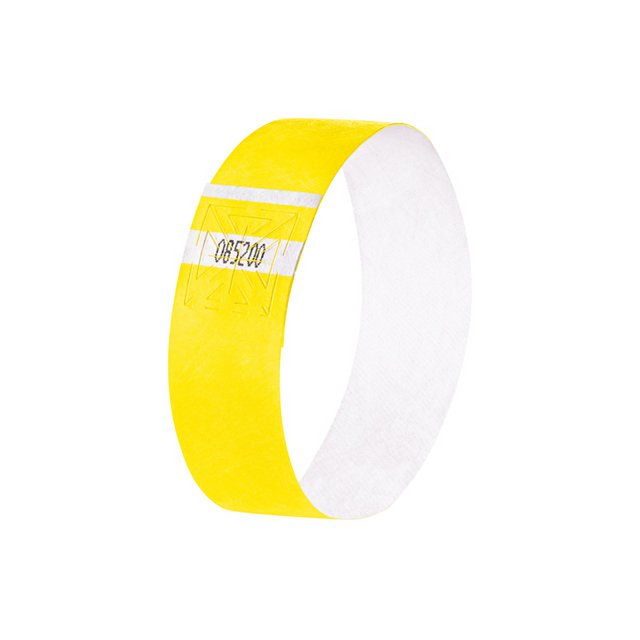 Braccialetti per eventi Sigel super soft 255x25mm giallo neon 120 pz. incl. etichette
