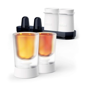Zoku - Ijsvorm Shotglas Set voor 4 Glazen - Wit