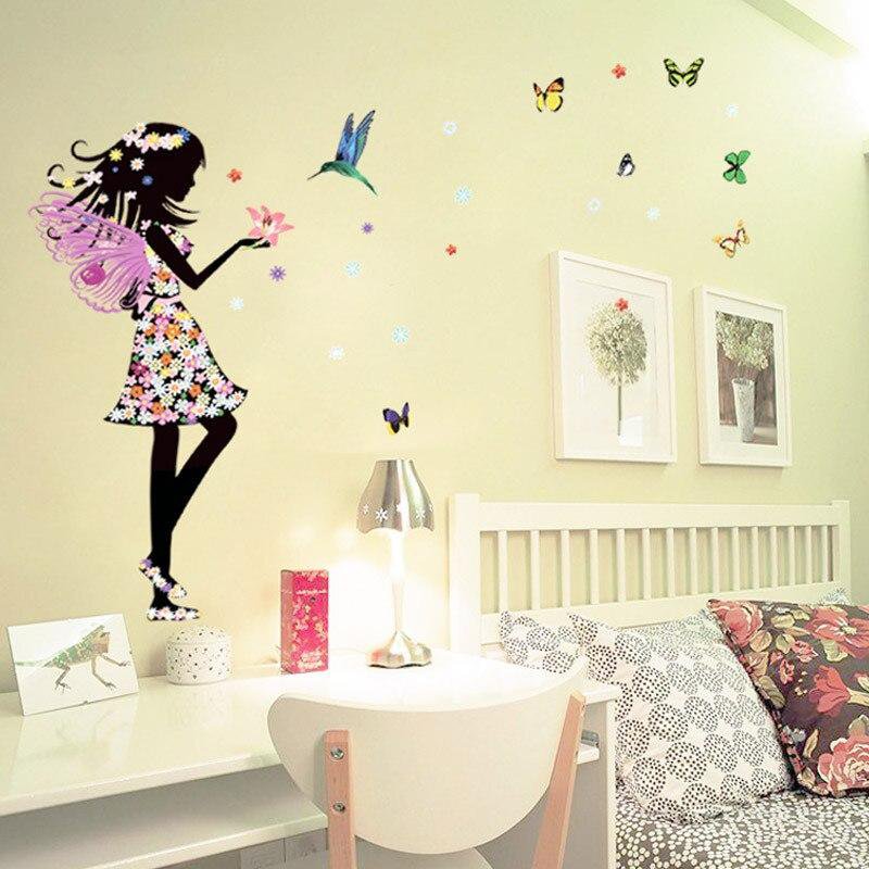 Wall stickers for girl's room Butterfly fairy