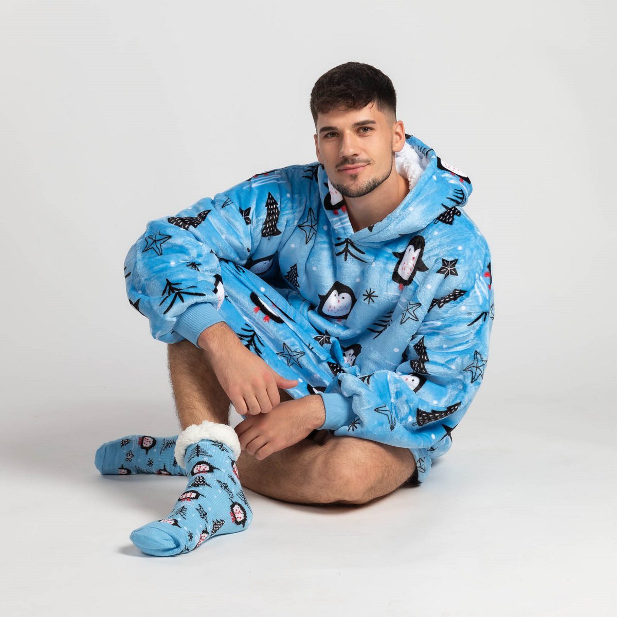 Vitapur - Hoodie blanket + socks - Penguin