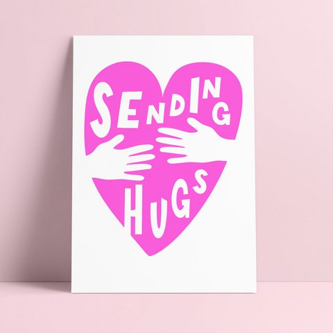 Riso print Sending Hugs