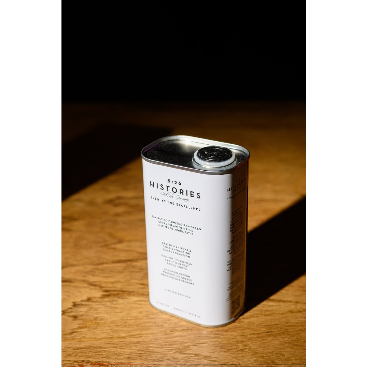 8:26 Histories Organic Extra Virgin Olive Oil 500ml tin Premium Single Edition