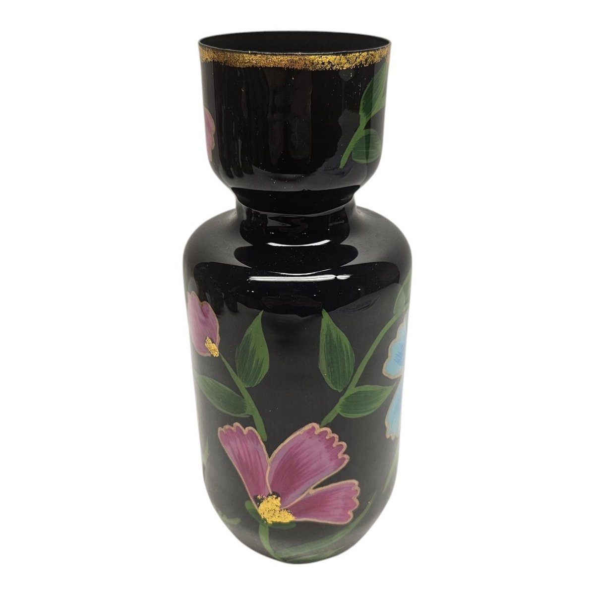 Vase hand-painted flower 9x9x20cm