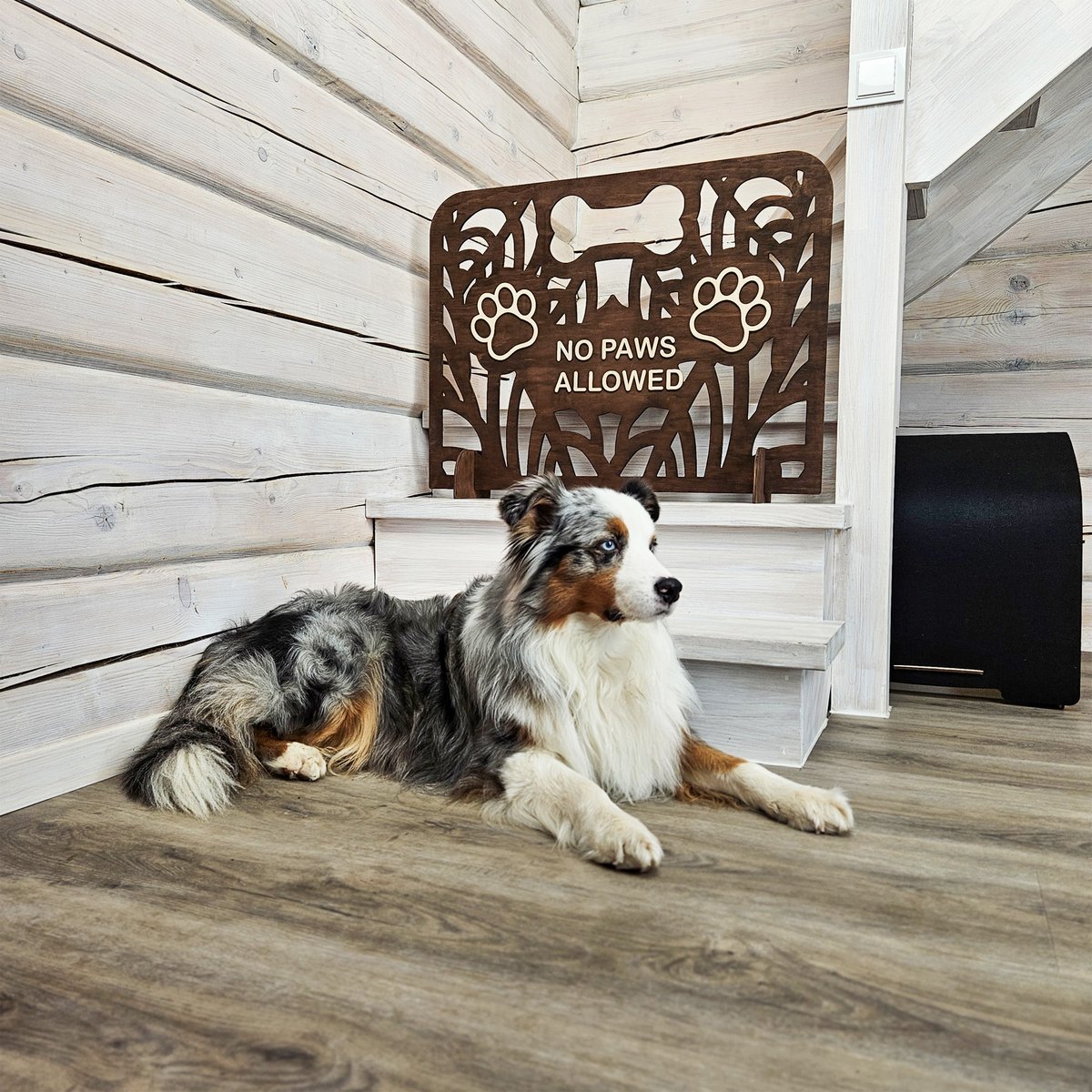 Freestanding Wooden Pet Gate, Indoor Barrier for Dogs