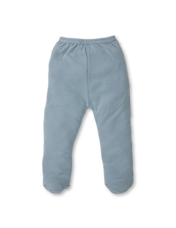 ENSEMBLE 5 PCS(CHEMISE+PANTALON+GANTS+BAVOIR+CHAUSSETTES)POUR NOUVEAU-NÉ (0-6 MOIS)-100%COTON-MOD. DUENDES - BLEU FONCÉ