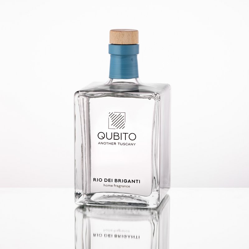 RIO DEI BRIGANTI (250ML), PROFUMO AMBIENTE - DIFFUSORE AMBIENTE CON BASTONCINI, BOTTIGLIA PITTURATA A MANO, MADE IN ITALY