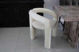 Spisestuestol Japandi White Velvet