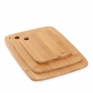 Schneidebretter 3er-Set Bambino – Bambus – 33 x 24 cm / 27 x 21 cm / 19,5 x 15 cm – Küchenbretter aus Holz