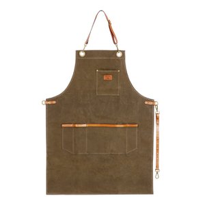 "AUBRAC" barbecue apron - Tobacco