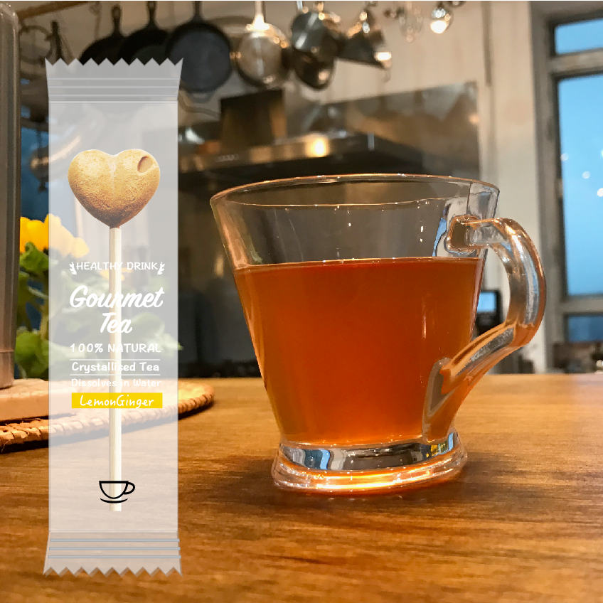 30 Zitronen-Ingwer-Tea-Pop-Sticks (ohne Verpackung und Tabletts)
