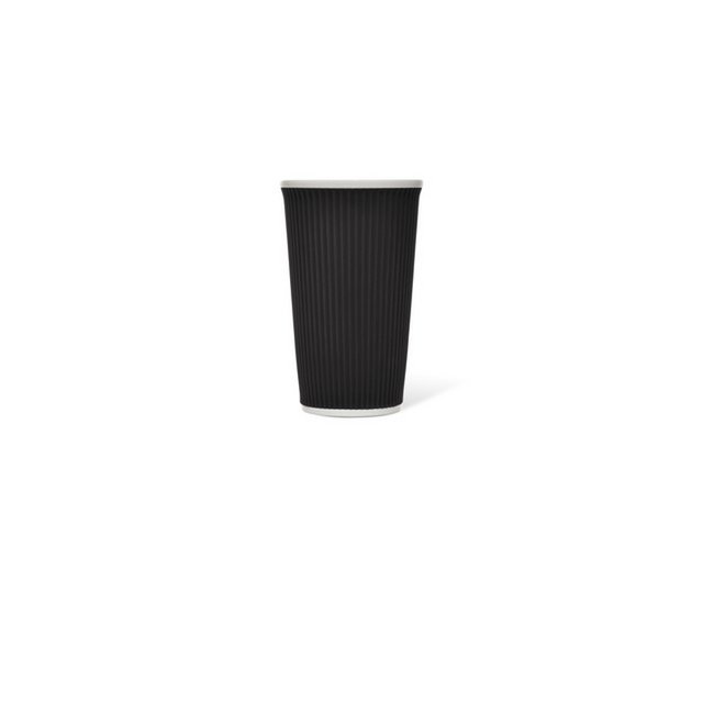 Tasse en porcelaine LAP 450ml avec silicone. nervure de préhension Noir
