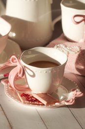 Tazza con Piattino Grace rosa 250 ml Isabelle Rose