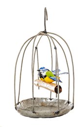 ZIMBA-ARTS METAL COUPLE BLUE TIT HANGING CAGE