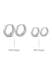 Berlin Spike Hoops Silver