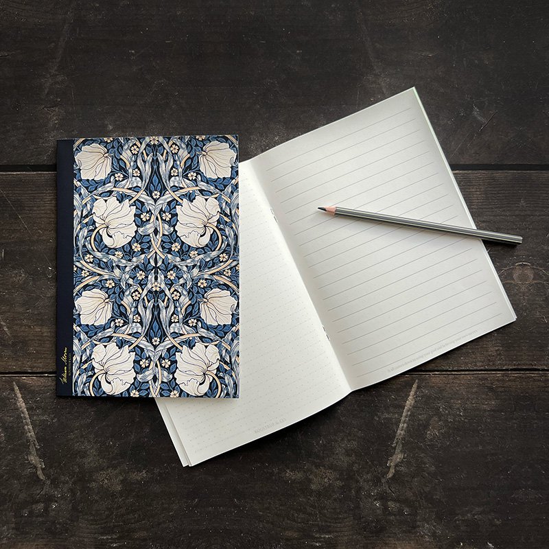 Note Booklet - Pimpernel Dark Blue - William Morris