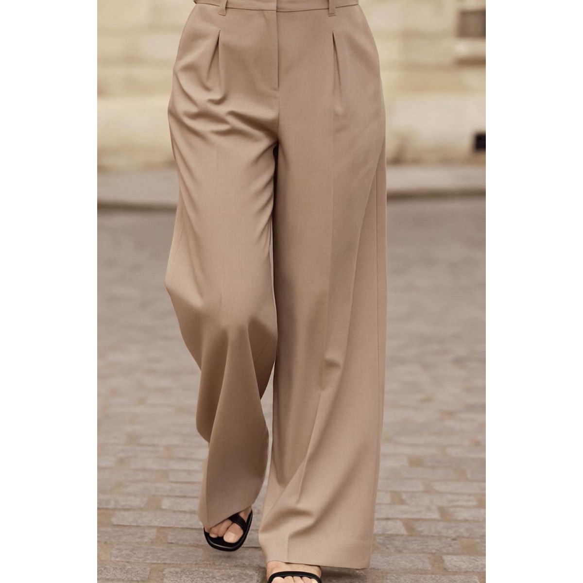 Hohe beige Nizzy Nizzy Hosen