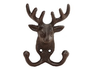 Deer coat hook made of cast iron