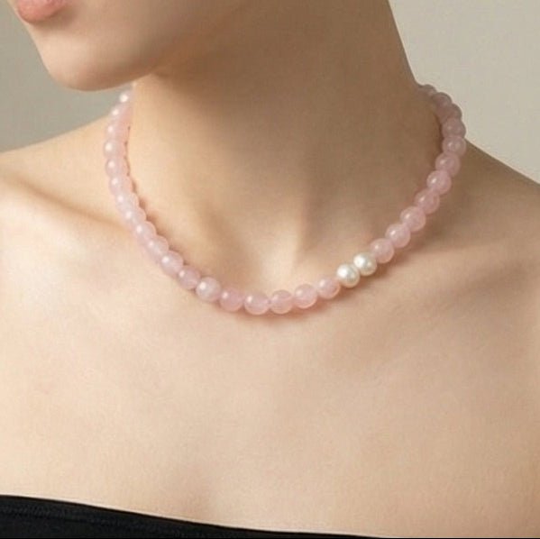 Collar Luz Cuarzo Rosa