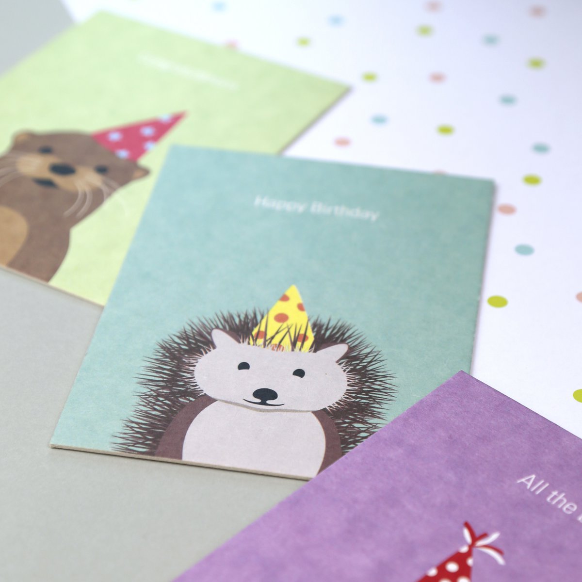Postkarte Holzschliff Igel