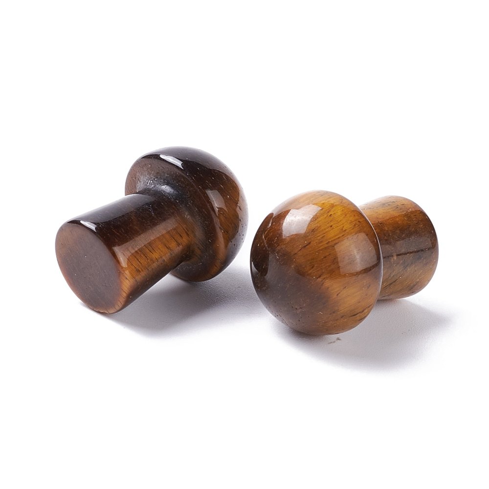 Sattva-Felsen | Tigerauge Ruhe | Gua Sha Spa Pilz 20mm