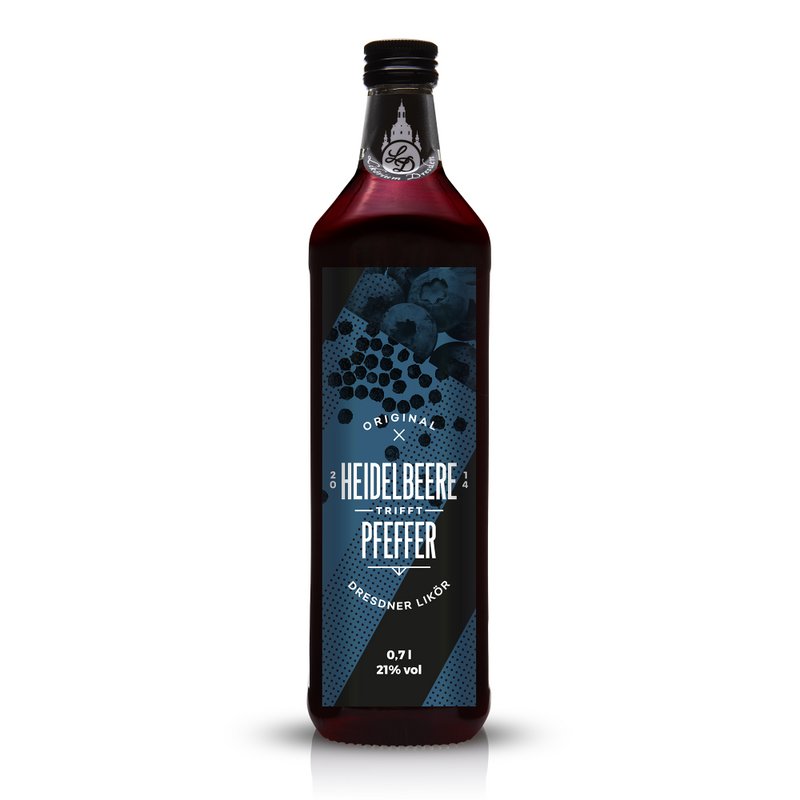 Liquore al pepe e mirtillo originale di Dresda 700 ml