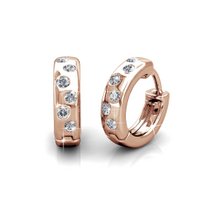 Boucles d'oreilles Joy - Or RosÃ© et Cristal
