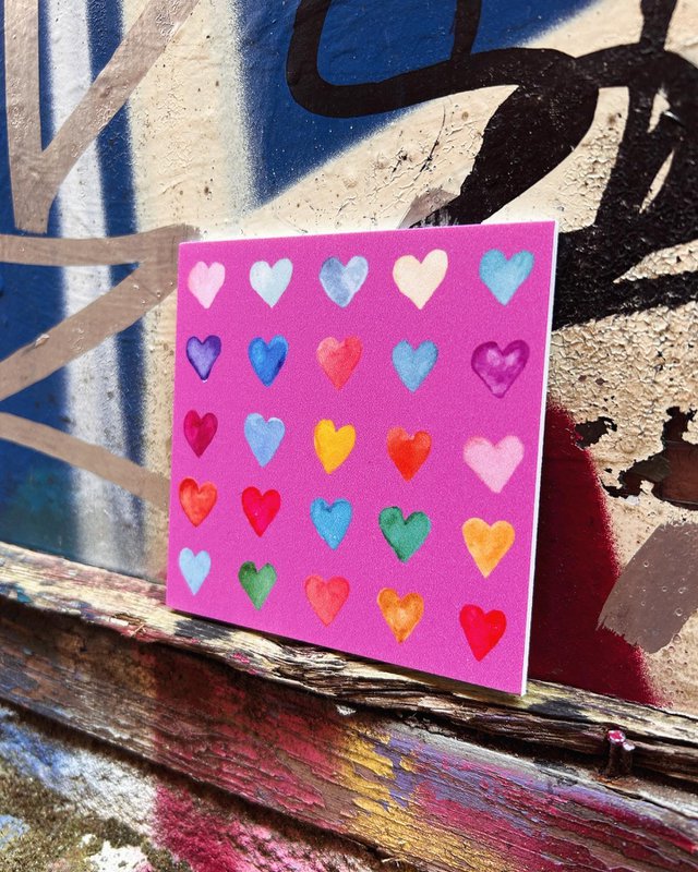 Forex Tile 10x10cm - Hearts - %2310330044