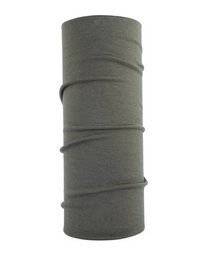 Soft, cozy olive green merino wool scarf with a looped design for versatile styling.