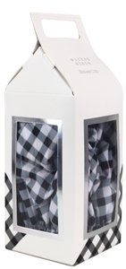 Shower Cap Gift Box Gingham Black/ White Duschhaube Copy