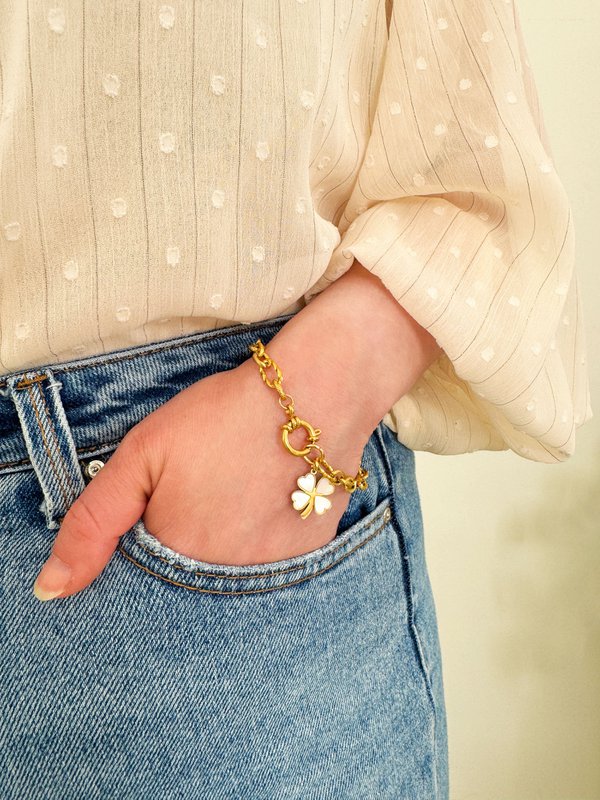 Switch bracelet clover golden