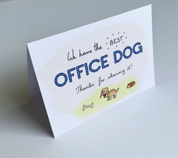 Fun office dog greeting Card