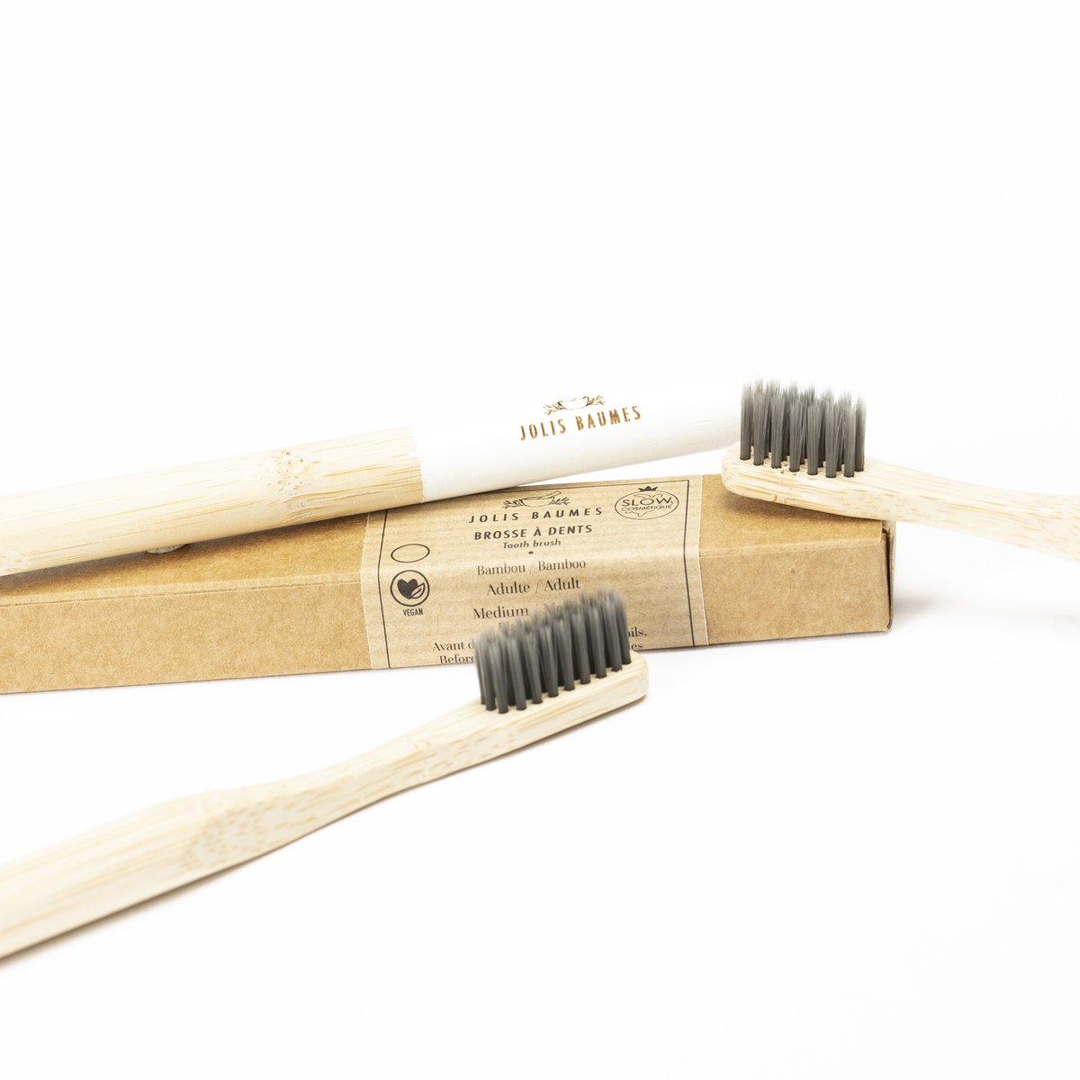 Bamboo Toothbrush Adult White Medium