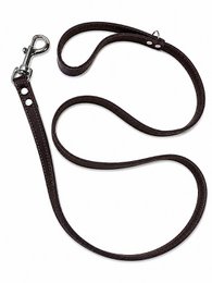  Embossed leather dog leash, adjustable length, metal clasp, available in beige black red brown