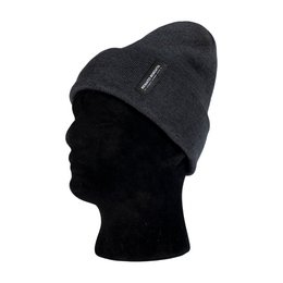 RB5005K | Unisex Cap in Tubular Stockinette Knit CIMONE Wool Blend Made in Italy. Anthracite colour. One size