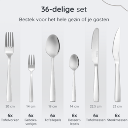 Besteckset Essential – 6 Personen / Silber 18,0 Edelstahl