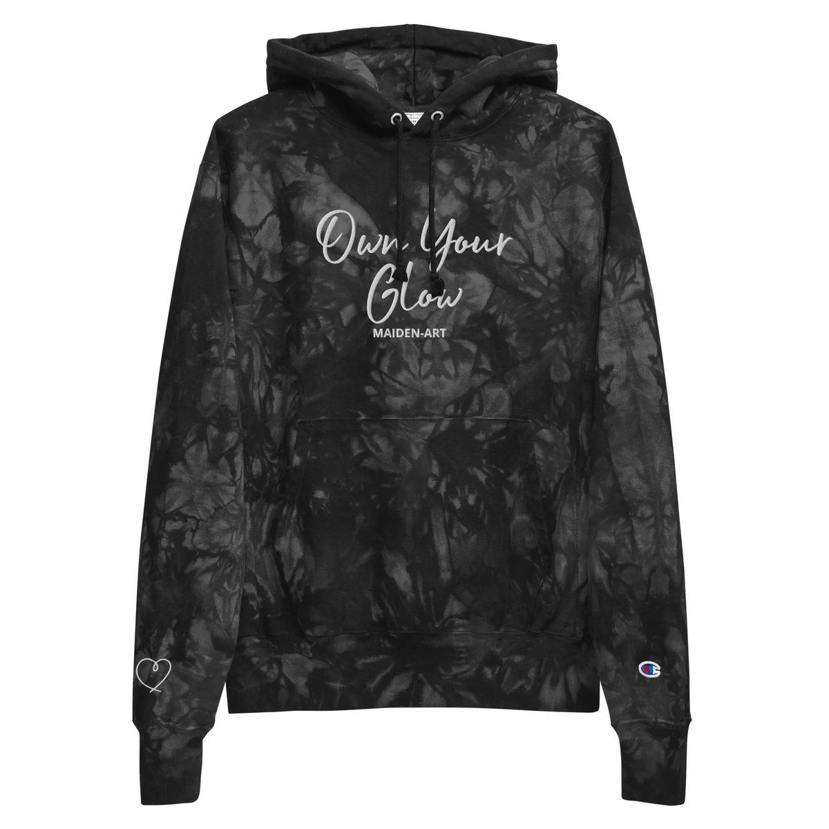 Own Your Glow Unisex Champion Batik-Hoodie mit Stickerei | Champion-Hoodie