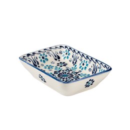Zeepbakje Sahin blauw en wit, met de hand beschilderd