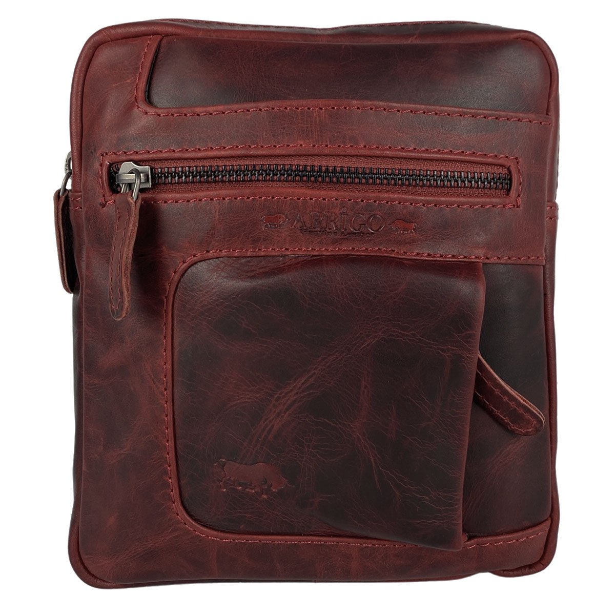 Skuldertaske eller Crossbody-taske i 6 farver glat læder med justerbar skulderrem
