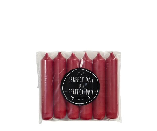 Cadeau dinerkaars - Antiek rood - 2,1 x 12 cm - 20 sets