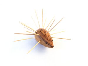 Toothpick holder "Hedgehog" Toothpick dispenser made of olive wood