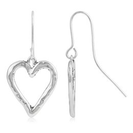 Boucle d'oreille crochet coeur argent Crochet coeur argent